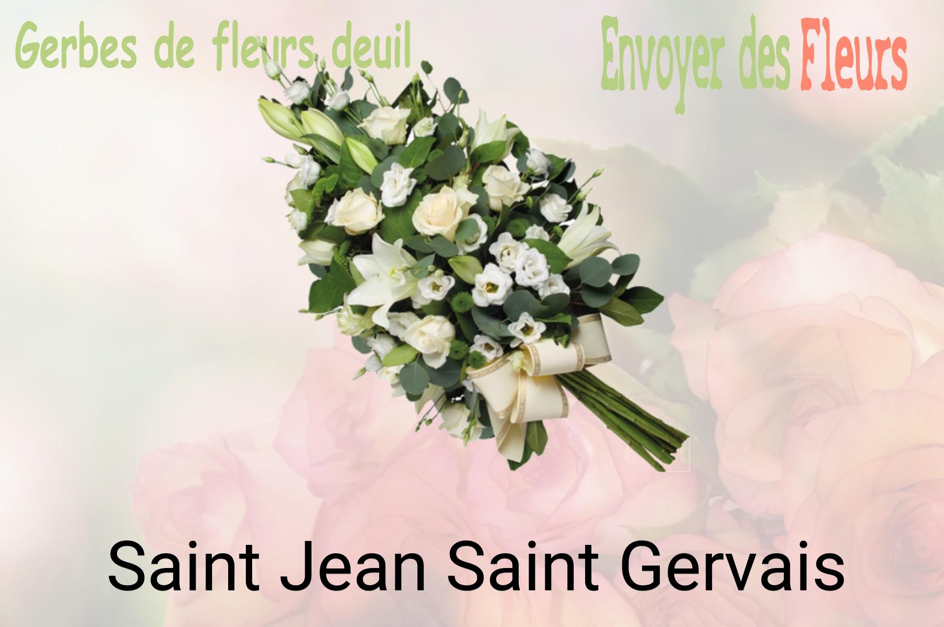 Gerbe de fleurs de deuil livrée à Saint-Jean-Saint-Gervais